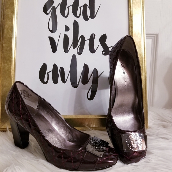 Anne Klein quilted patent leather Akneely shoes - Picture 1 of 8